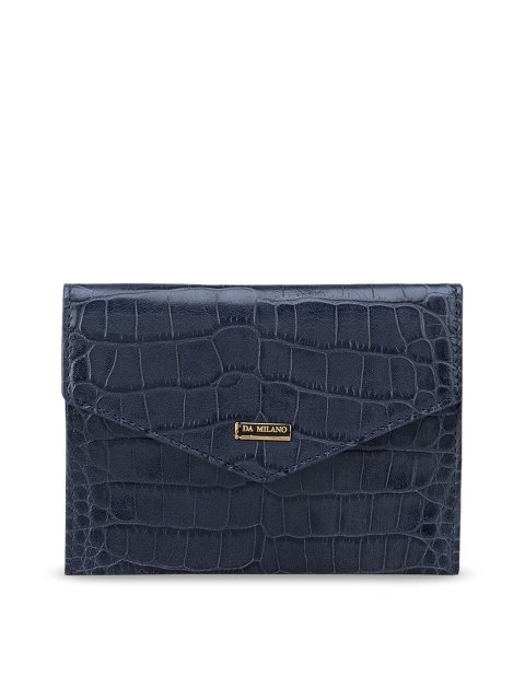 

Da Milano Blue Textured Leather Passport Cover