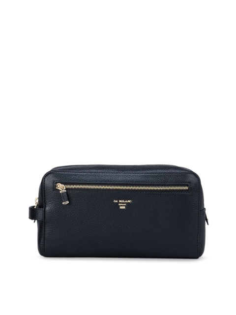 

Da Milano Black Textured Leather Pouch