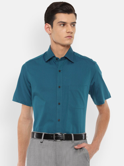 

Louis Philippe Men Blue Pure Cotton Formal Shirt