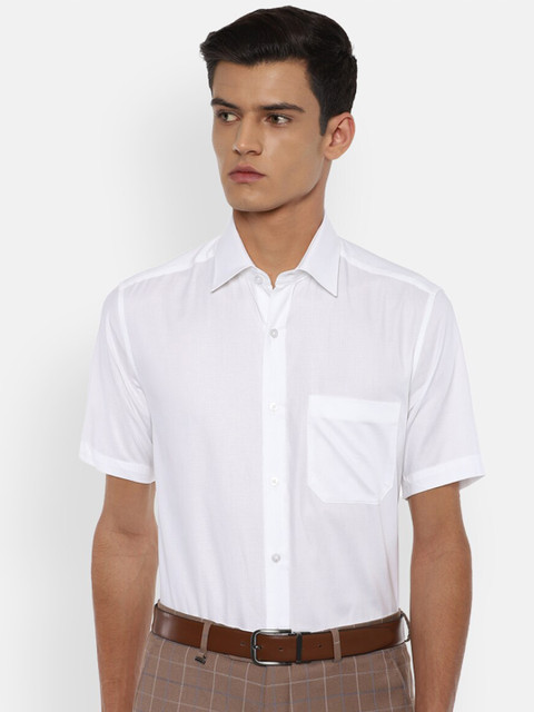 

Louis Philippe Men White Pure Cotton Formal Shirt
