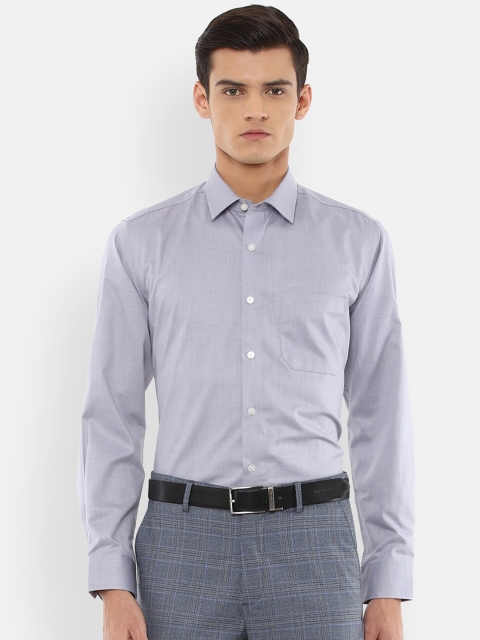 

Louis Philippe Men Grey Slim Fit Pure Cotton Formal Shirt