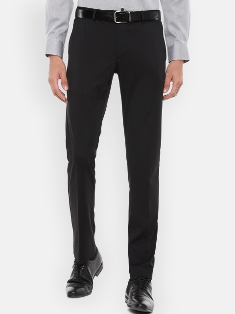 

Van Heusen Men Black Slim Fit Trousers