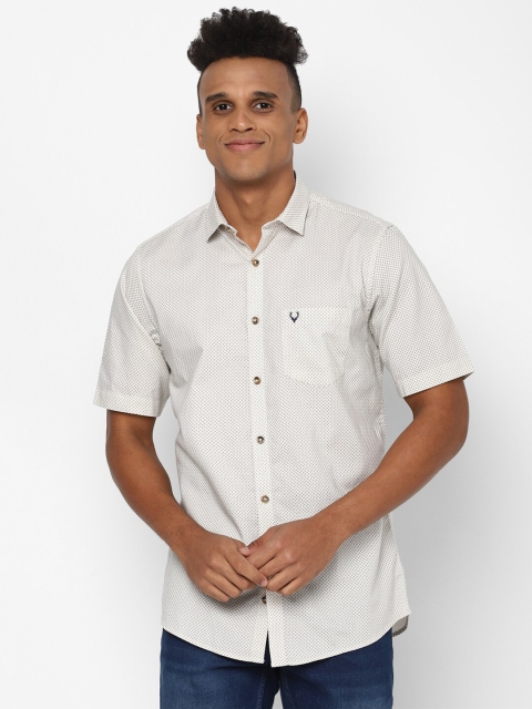 

Allen Solly Men White Slim Fit Printed Casual Shirt