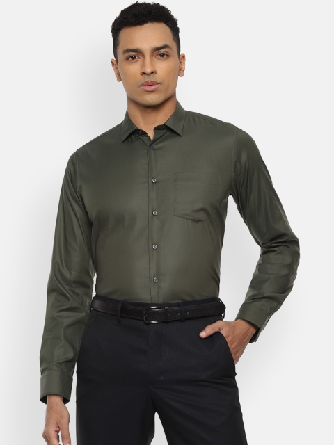 

Van Heusen Men Olive Green Slim Fit Formal Shirt