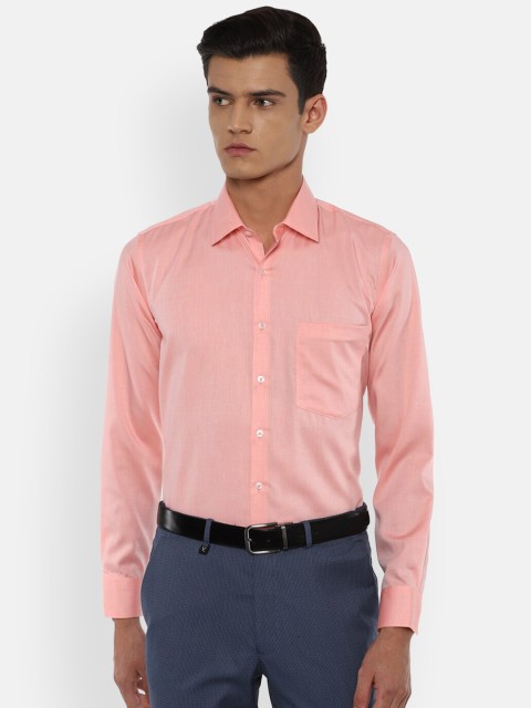 

Van Heusen Men Pink Slim Fit Pure Cotton Formal Shirt