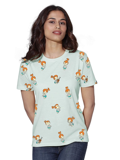 

The Souled Store Women Multicoloured Floral Printed Drop-Shoulder Sleeves T-shirt, Multi