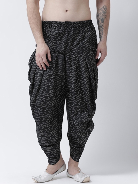 

DEYANN Men Black Printed Dhoti
