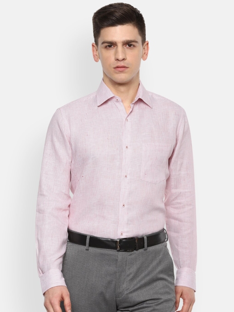 

Van Heusen Men Pink Formal Linen Shirt
