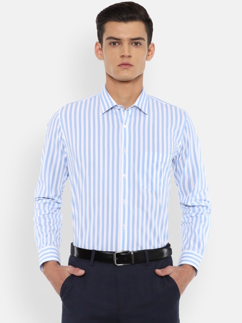 

Van Heusen Men Blue Slim Fit Striped Formal Shirt