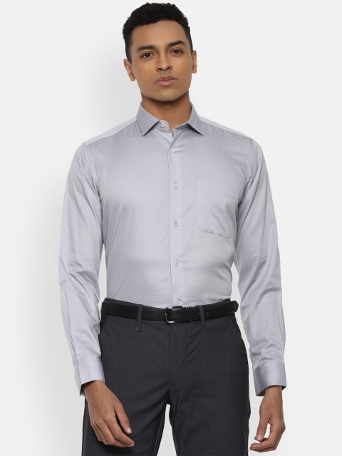 

Van Heusen Men Grey Formal Pure Cotton Shirt