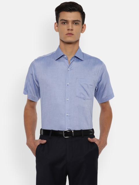 

Van Heusen Men Blue Pure Cotton Formal Shirt