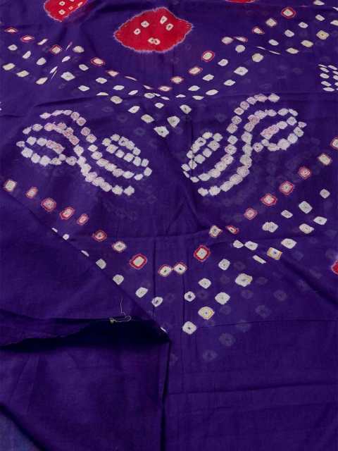 

Unnati Silks Violet & Red Dyed Pure Cotton Tie and Dye Bandhani Dupatta