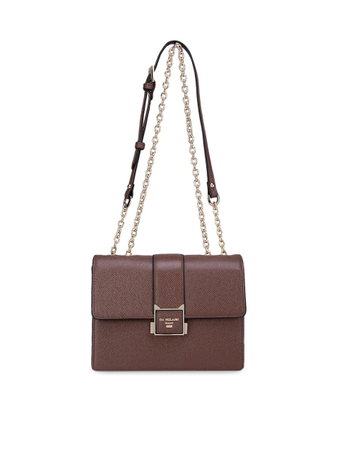 

Da Milano Brown Textured Leather Structured Sling Bag
