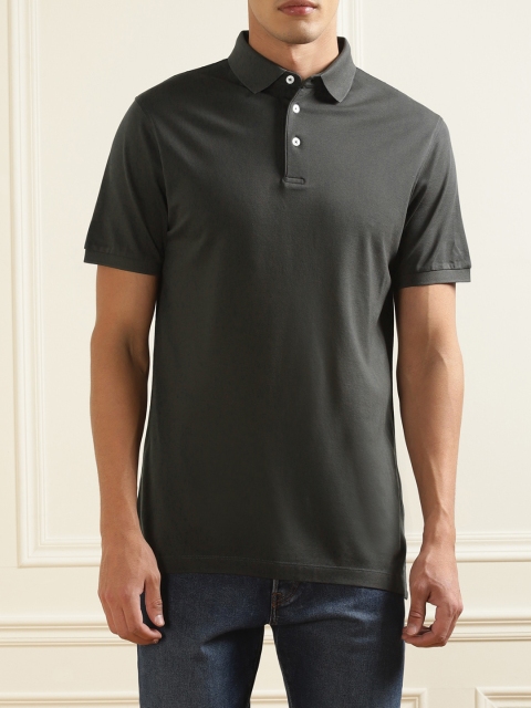 

HACKETT LONDON Men Grey Polo Collar T-shirt