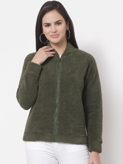 

Club York Women Olive Green Sweatshirt