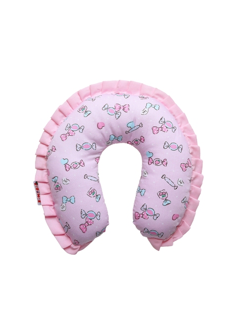 

Enfance Kids Pink & Blue Printed Cotton Neck Pillow