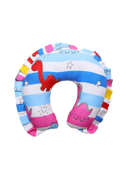 

Enfance Kids White & Blue Cotton Pillow