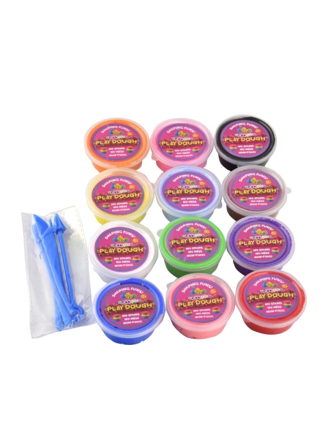 

SCOOBIES Kids Pack of 12 Multi-Coloured Foam Clay