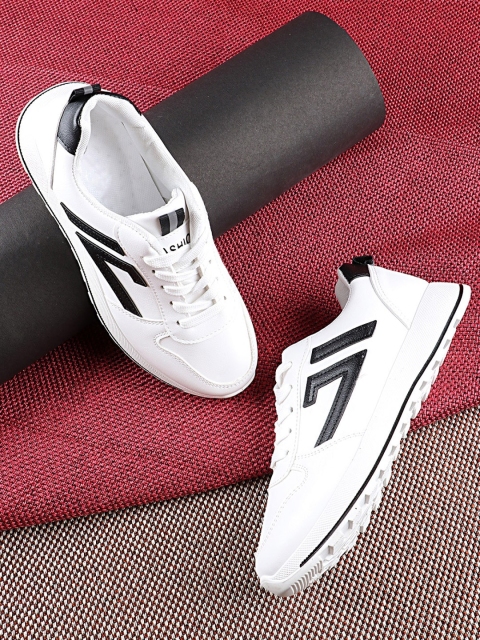 

THE WHITE POLE Women Black & White Colourblocked Sneakers