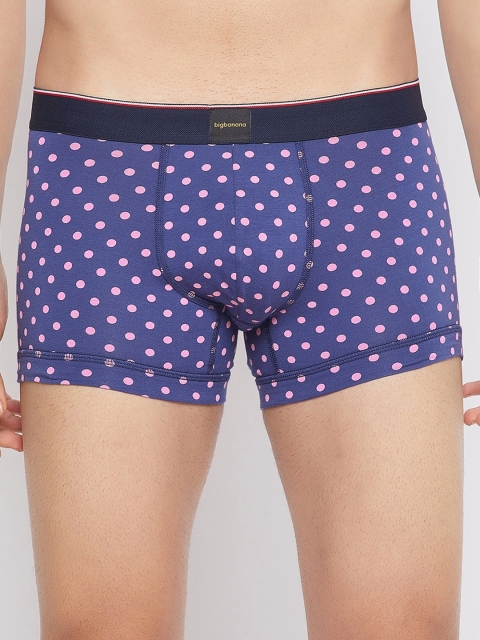 

bigbanana Men Navy Blue & Pink Printed Trunks - Tobin