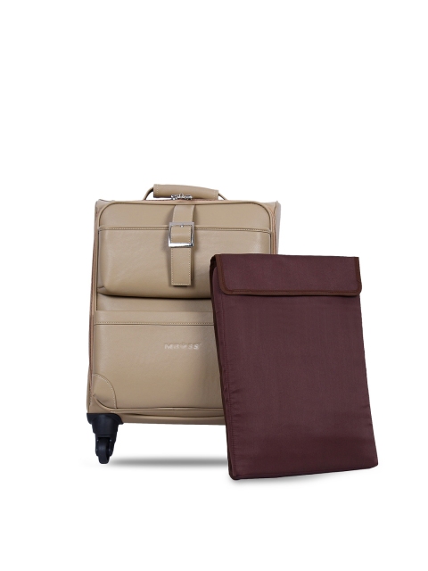 

MBOSS Unisex Beige Laptop Trolley Bag