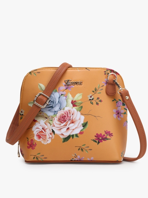 

Exotic Yellow & Pink Floral Printed Sling Bag