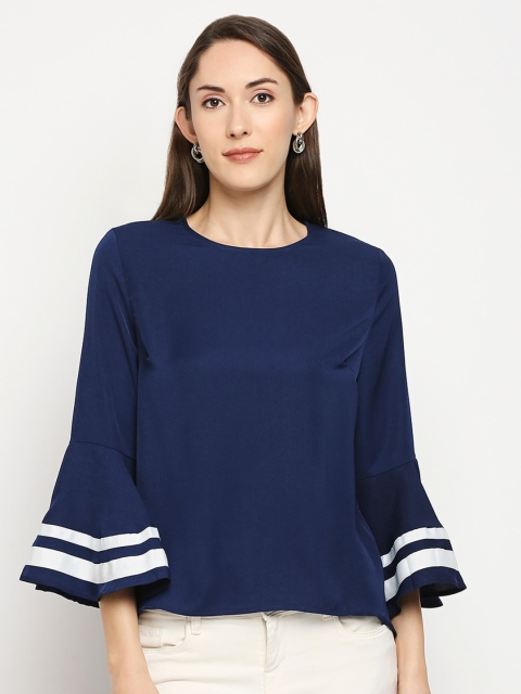 

LYKKEIN Blue Bell Sleeves Top