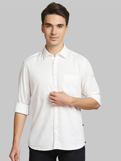 

Parx Men White Slim Fit Casual Shirt