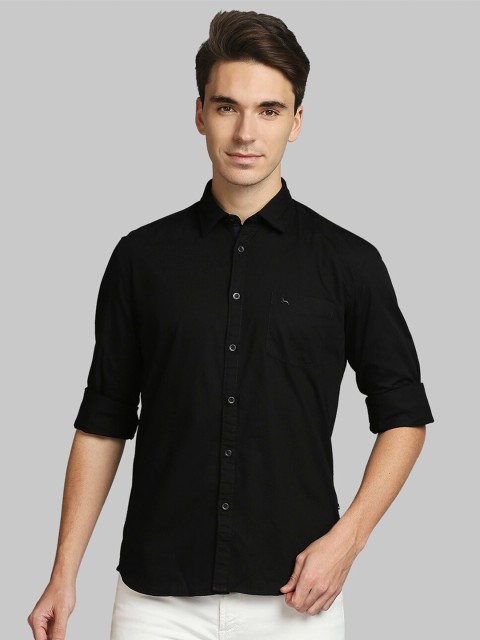 

Parx Men Black Slim Fit Casual Shirt