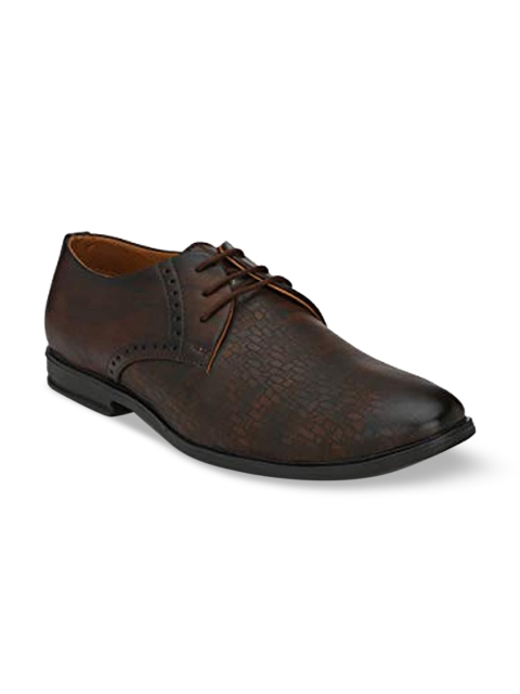 

Ferraiolo Men Brown Textured Formal Derbys