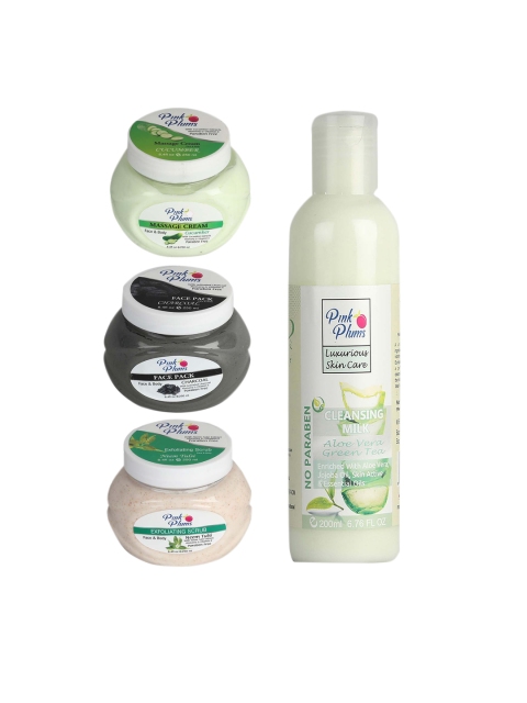 

Pink Plums Combo of 4 Facial Kit 950ml, Multi