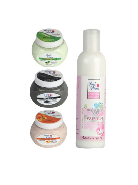 

Pink Plums Combo of 4 Facial Kit 950ml, Multi
