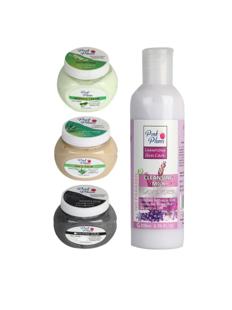 

Pink Plums Combo of 4 Facial Kit 950ml, Multi