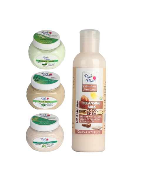 

Pink Plums Combo of 4 Facial Kit 950ml, Multi