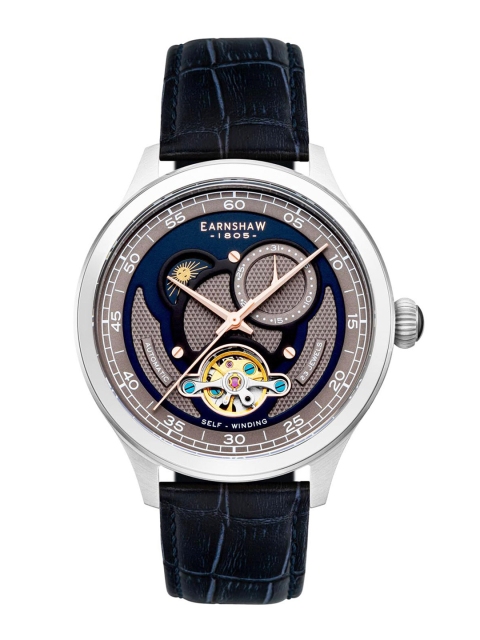 

EARNSHAW Men Blue Skeleton Dial Analogue Automatic Motion Powered Watch ES-8193-02