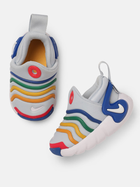 

Nike Boys Grey Striped Slip-On Sneakers