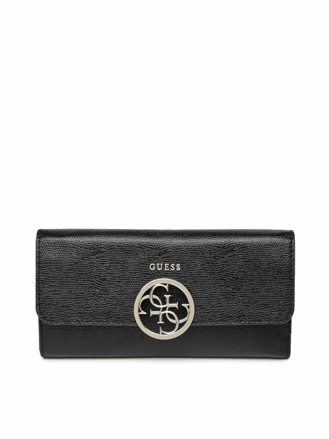

GUESS Women Black Textured Wallet