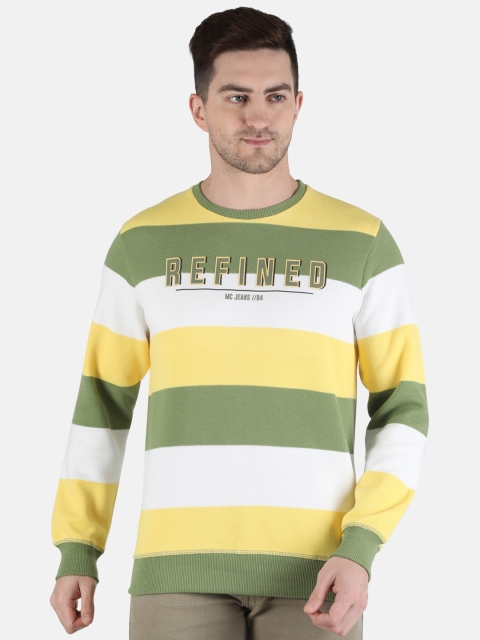 

Monte Carlo Men Multicoloured Striped Sweatshirt, Multi