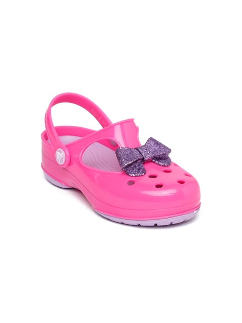 

Crocs Girls Pink Glitter Bow Clogs