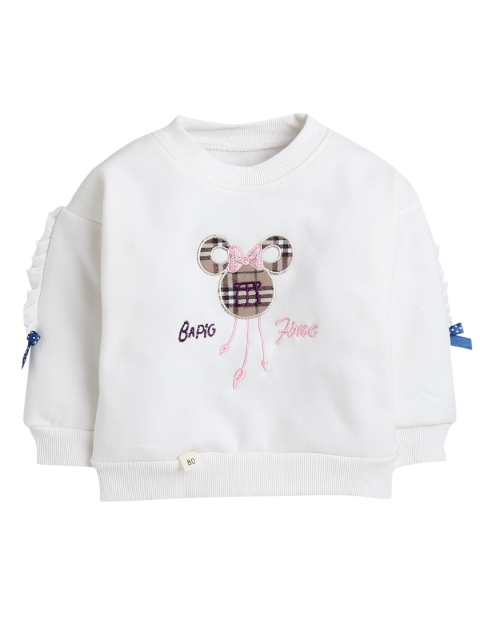 

Hopscotch Girls White Embroidered Sweatshirt