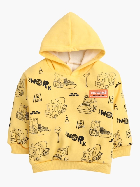 

Hopscotch Boys Yellow & Black Hooded Sweatshirt