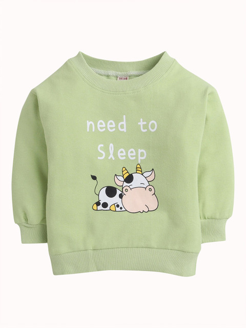 

Hopscotch Boys Green Printed Sweatshirt