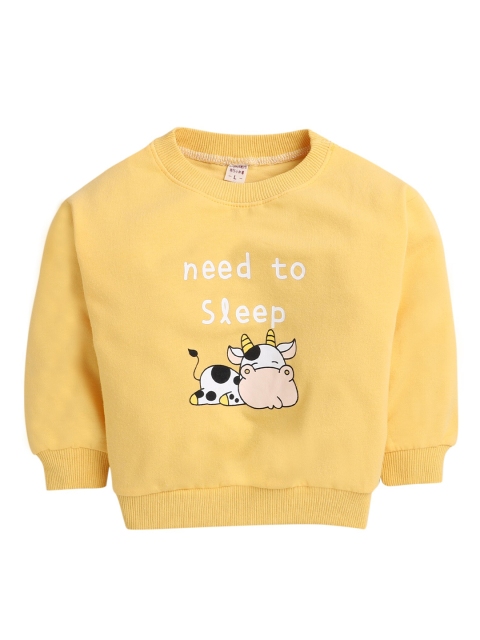 

Hopscotch Boys Yellow Printed Sweatshirt