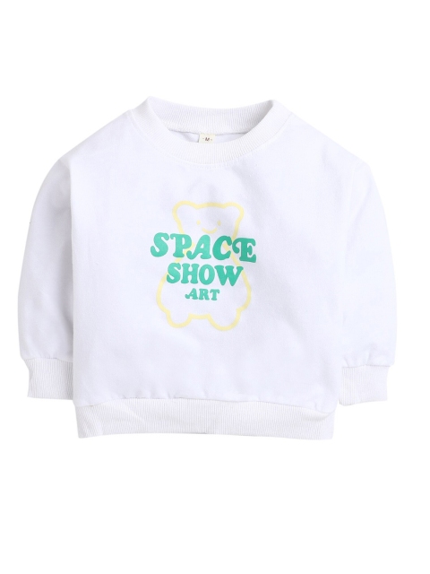 

Hopscotch Boys White Printed Sweatshirt
