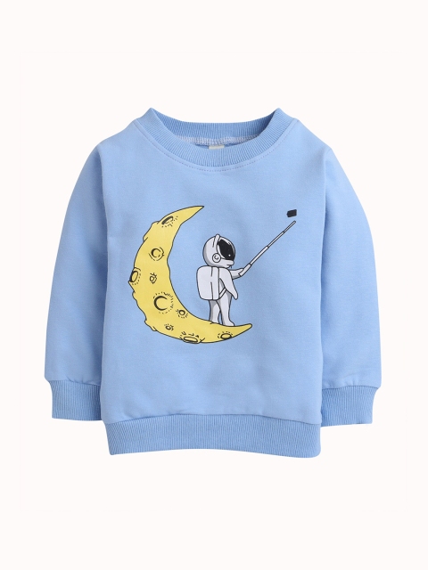 

Hopscotch Boys Blue Graphic Printed Pullover