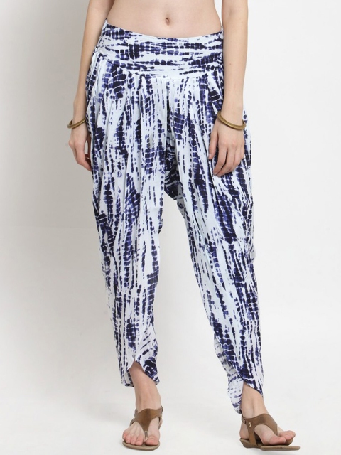 

TULIP 21 Women Blue & White Printed Dhoti Pants