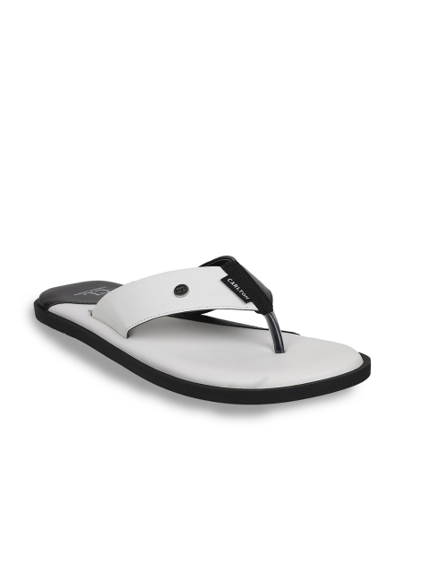 

Carlton London Men White & Black Comfort Sandals