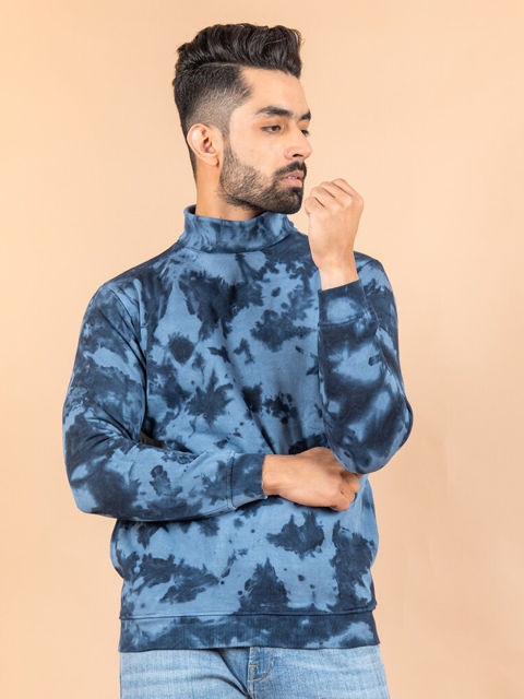 

Tistabene Men Blue Tie and Dye Printed Pullover