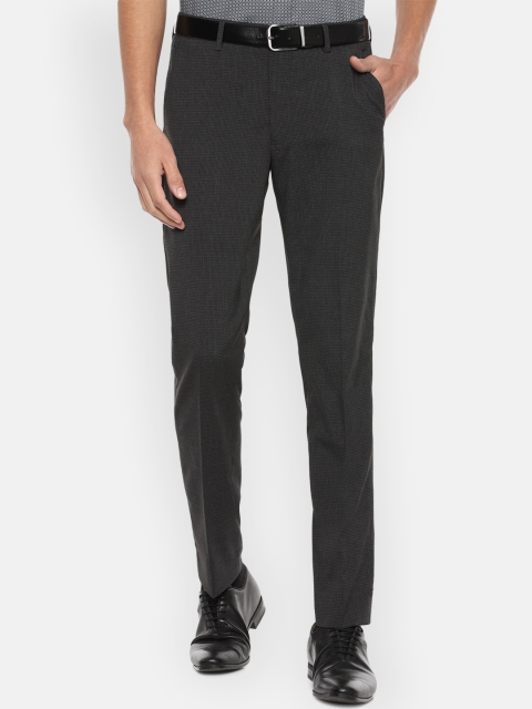 

Louis Philippe Men Black Slim Fit Trousers