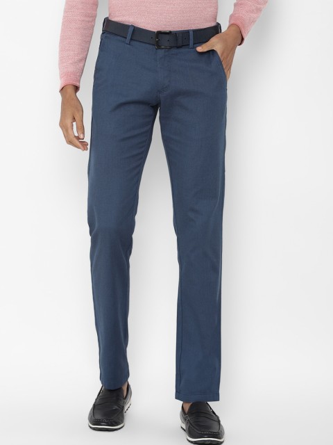 

Allen Solly Men Navy Blue Slim Fit Trousers